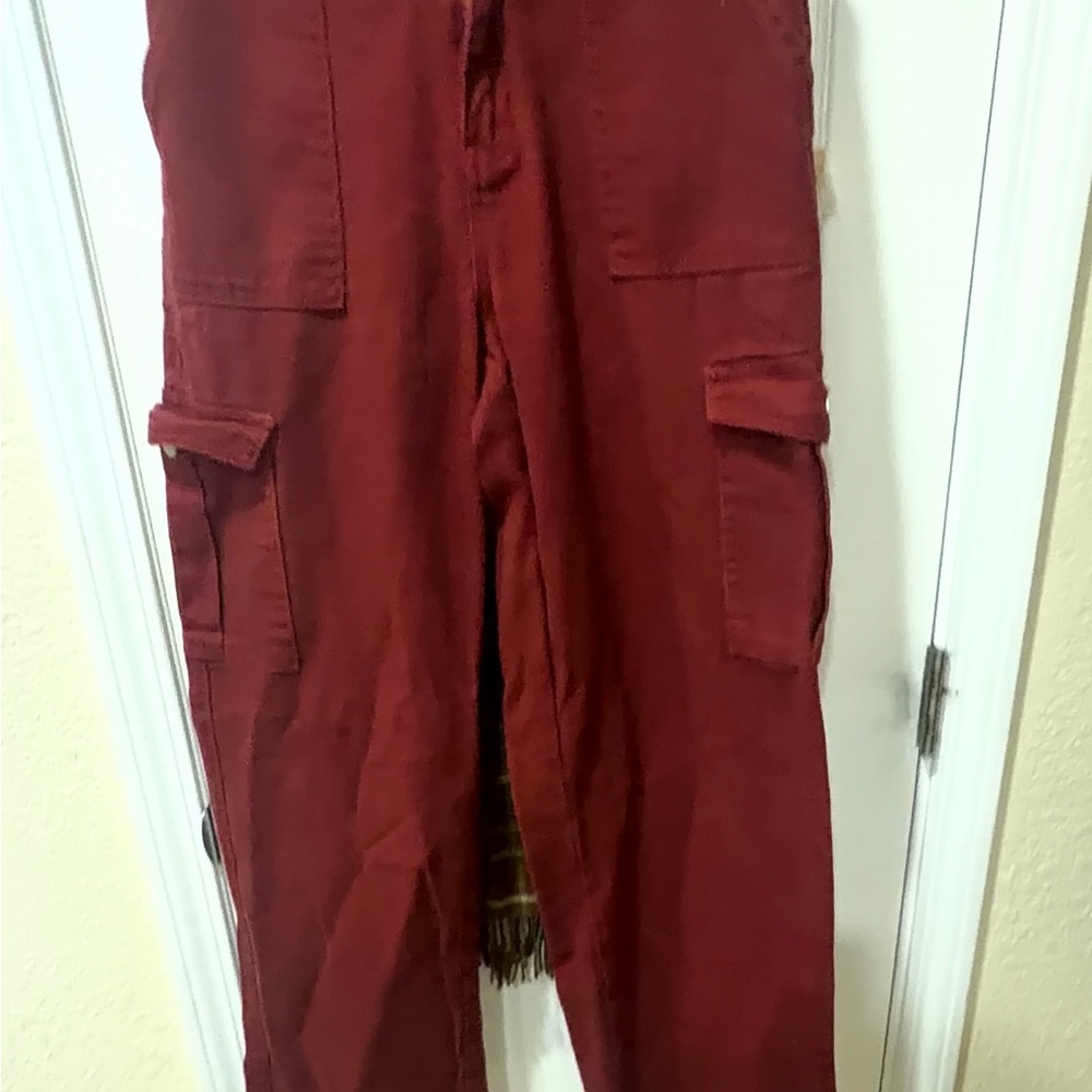 SHEIN Women's Red Cargo Pants